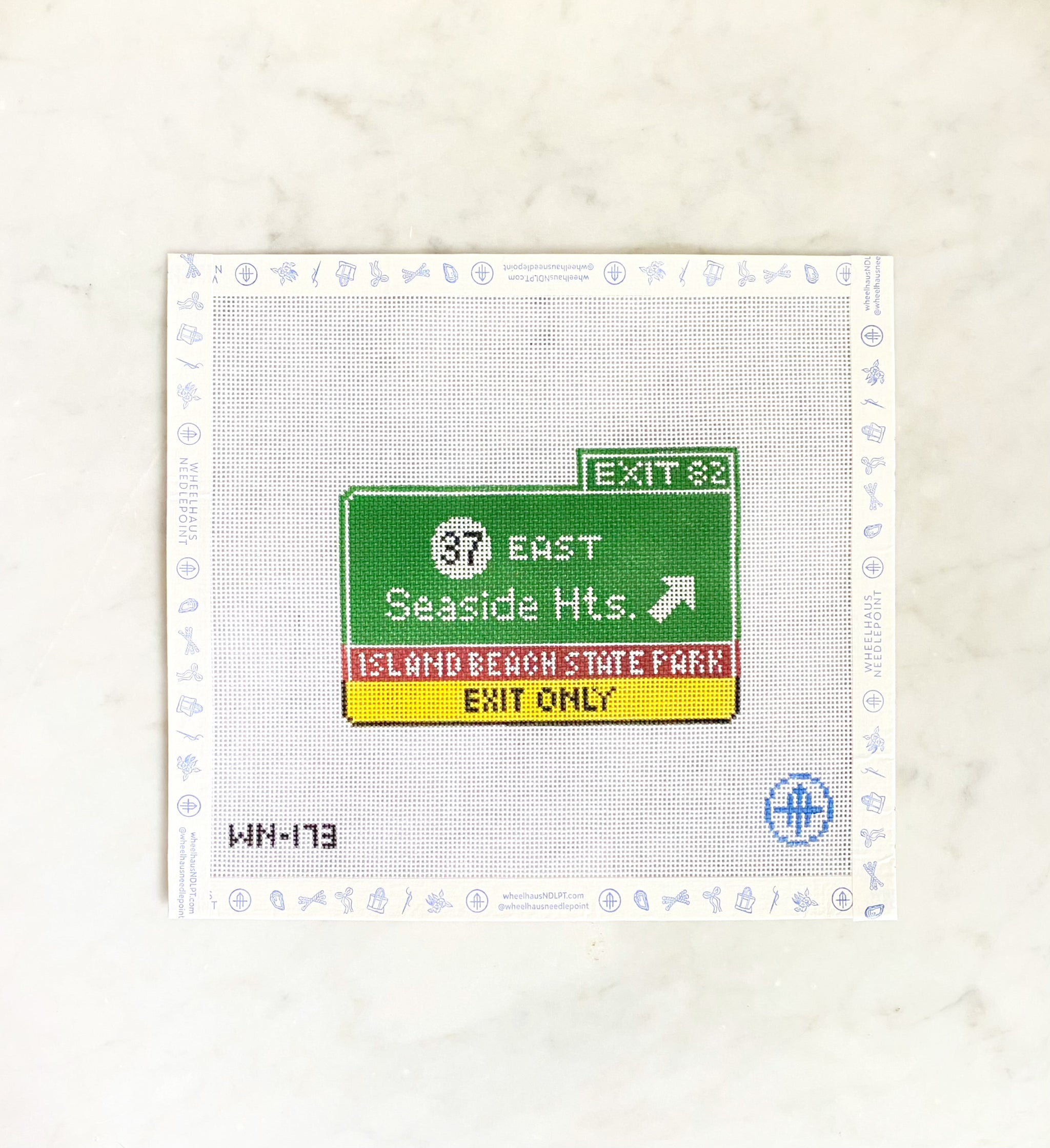 NJ Garden State Parkway Exit Signs – Wheelhaus Needlepoint