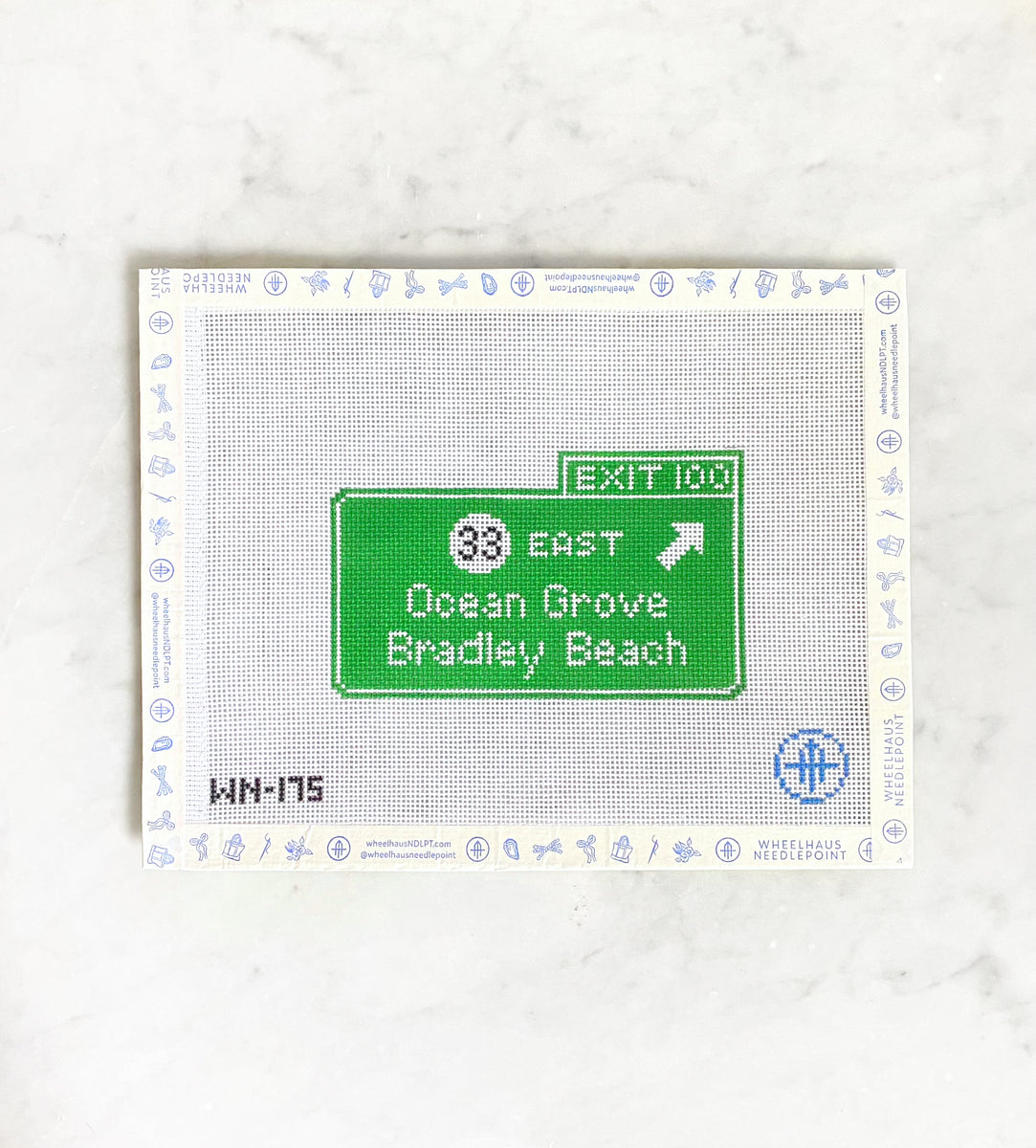 NJ Garden State Parkway Exit Signs – Wheelhaus Needlepoint