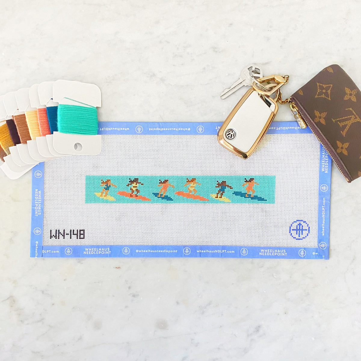 Surfer Key Fob – Wheelhaus Needlepoint