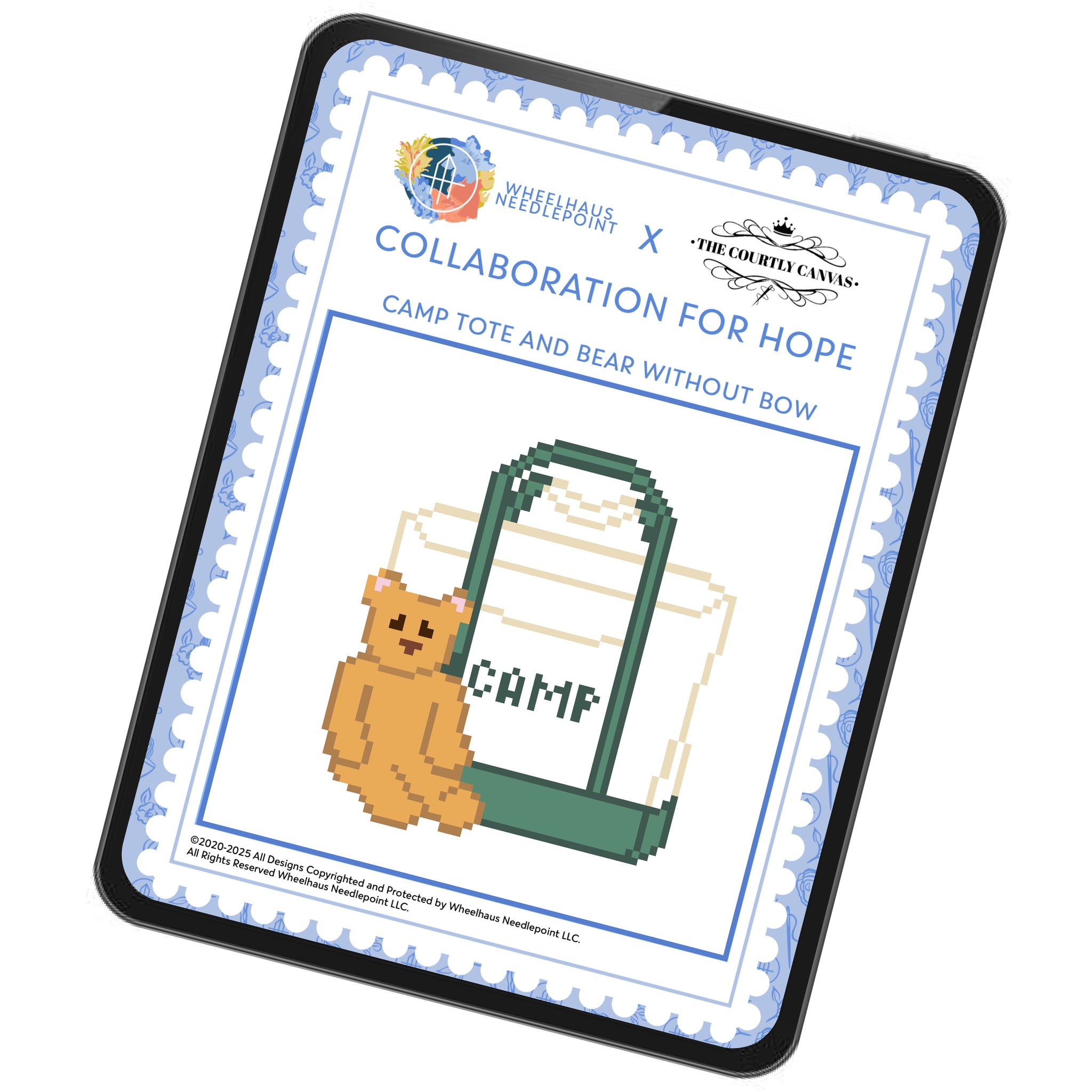 Digital Download Chart - Collaboration for Hope - Camp Tote and Bear without Bow