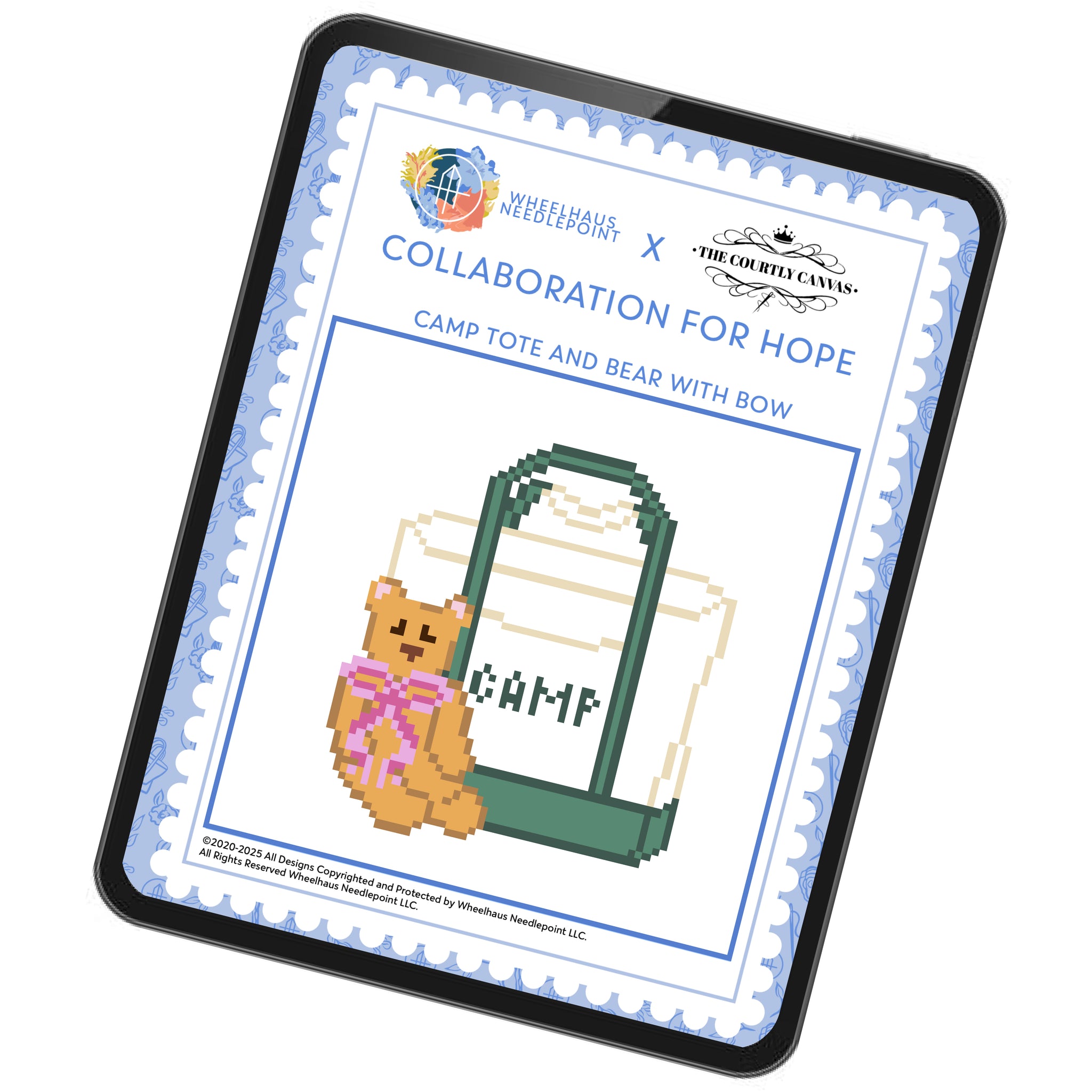 Digital Download Chart - Collaboration for Hope - Camp Tote and Bear with Bow