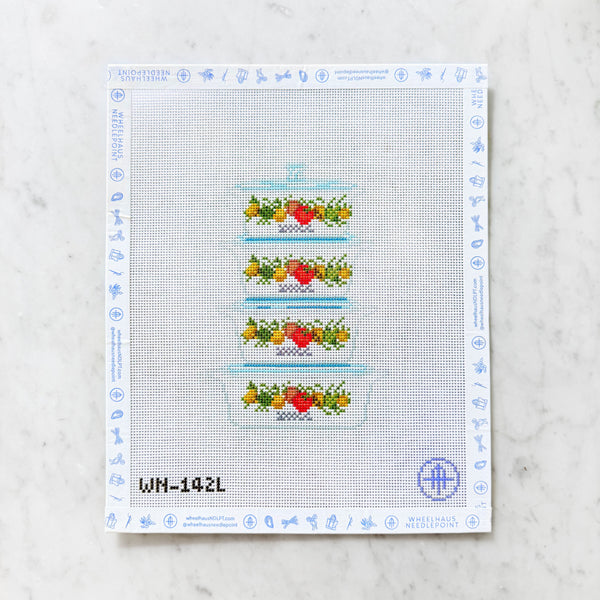 Vintage Spice of Life Dishes Stack Needlepoint Canvas